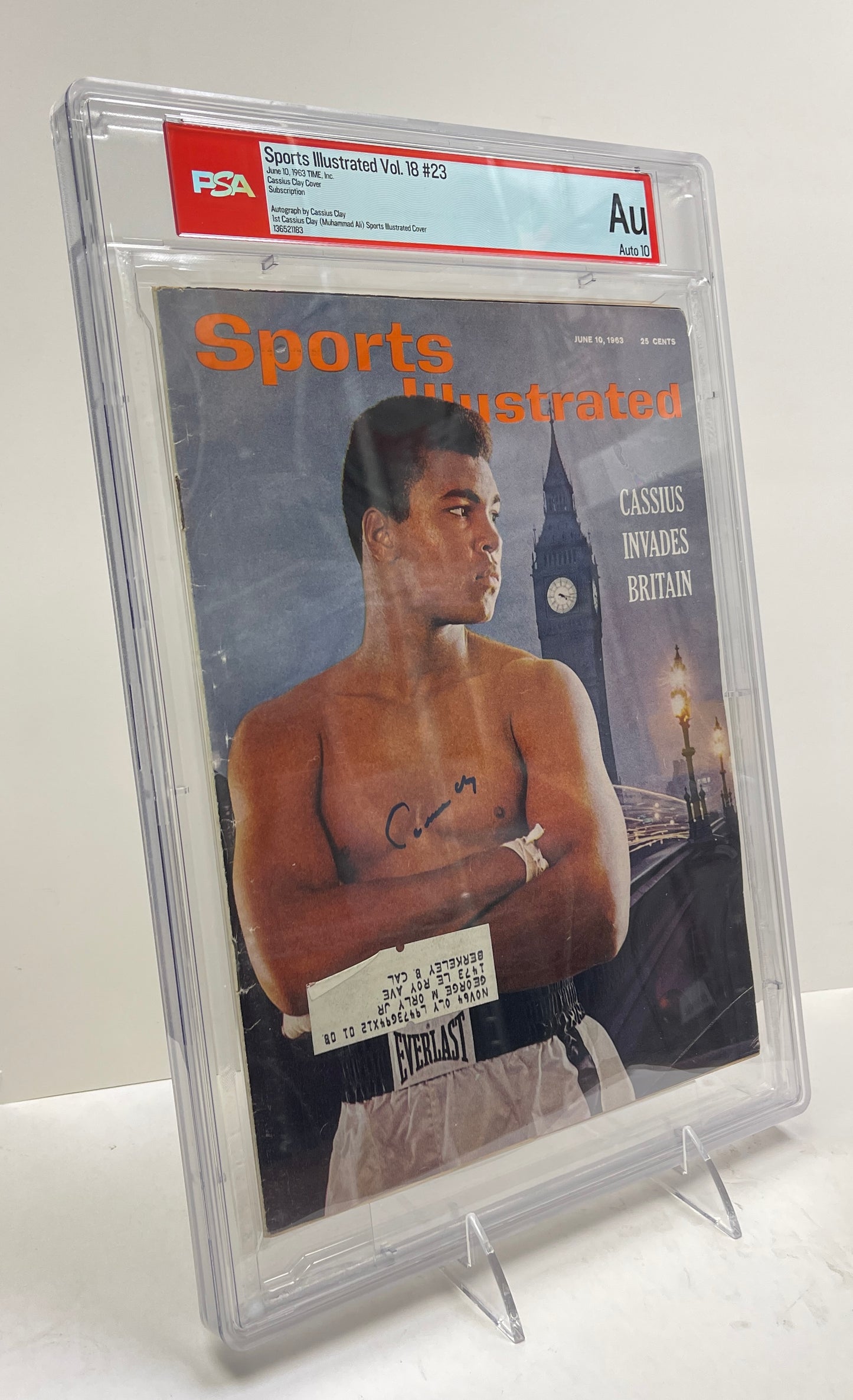 Cassius Clay Signed/Auto 1963 Sports Illustrated Magazine AUTO 10 PSA/DNA 206055