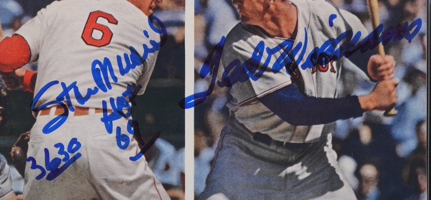Stan Musial/Ted Williams Signed/Ins 1957 Sports Illustrated NO LABEL AUTO 10 PSA