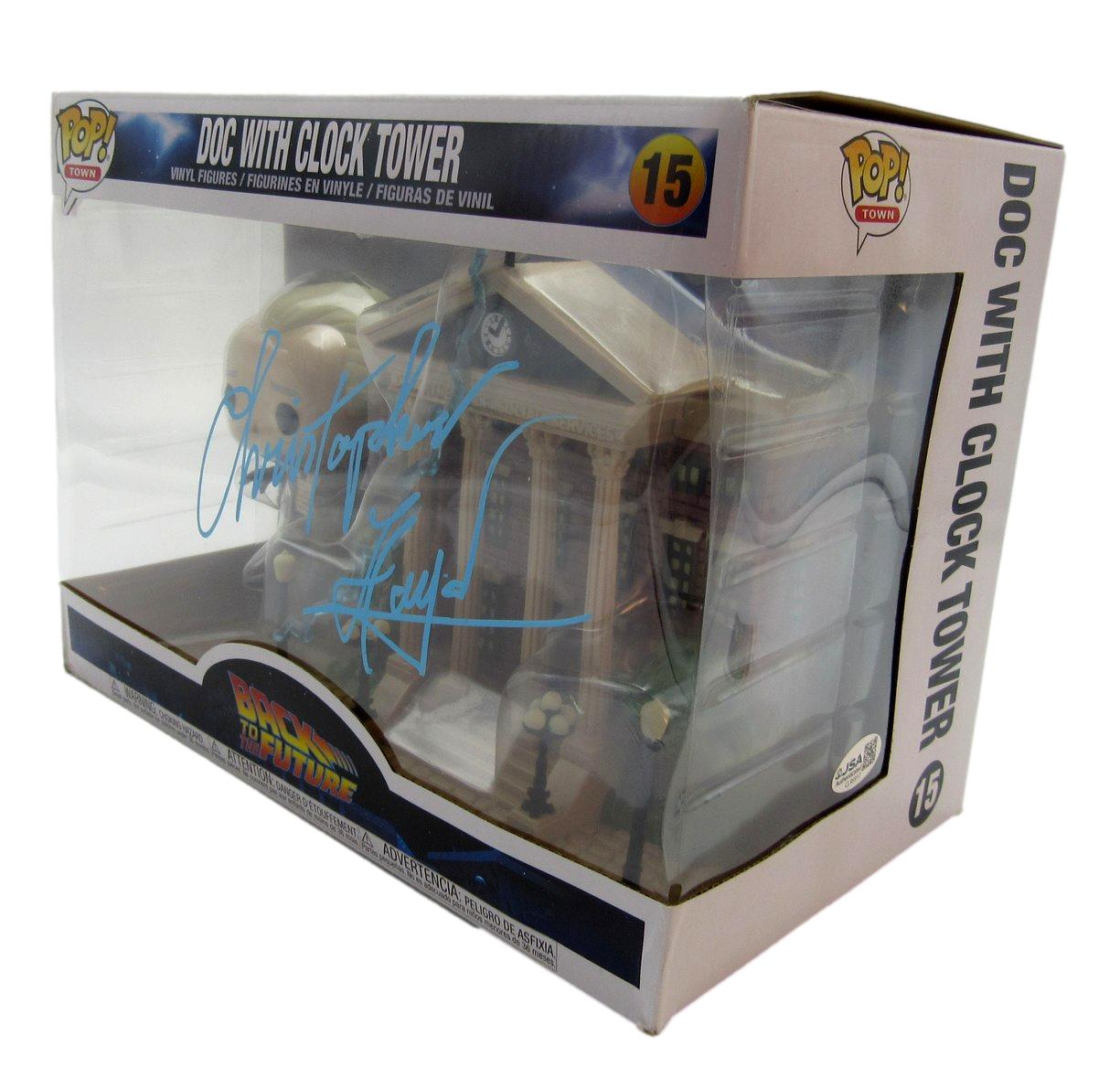Christopher Lloyd Autographed Funko Pop #15 Doc With Clock Tower JSA 204899