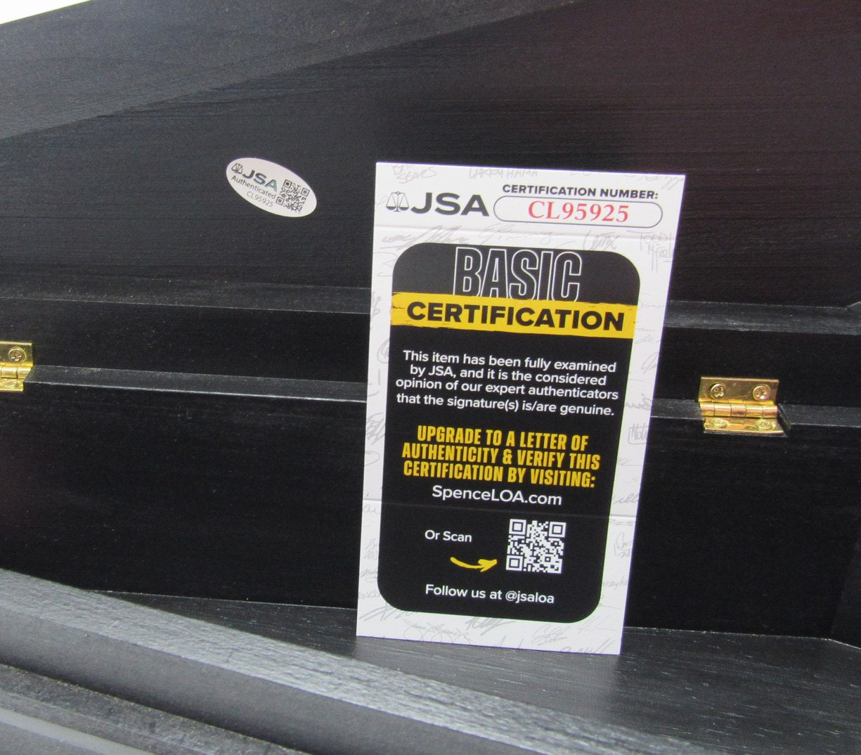 Alice Cooper Singer Signed/Inscr 16 Inch Coffin Box w/ 6 Guitar Picks JSA 204904