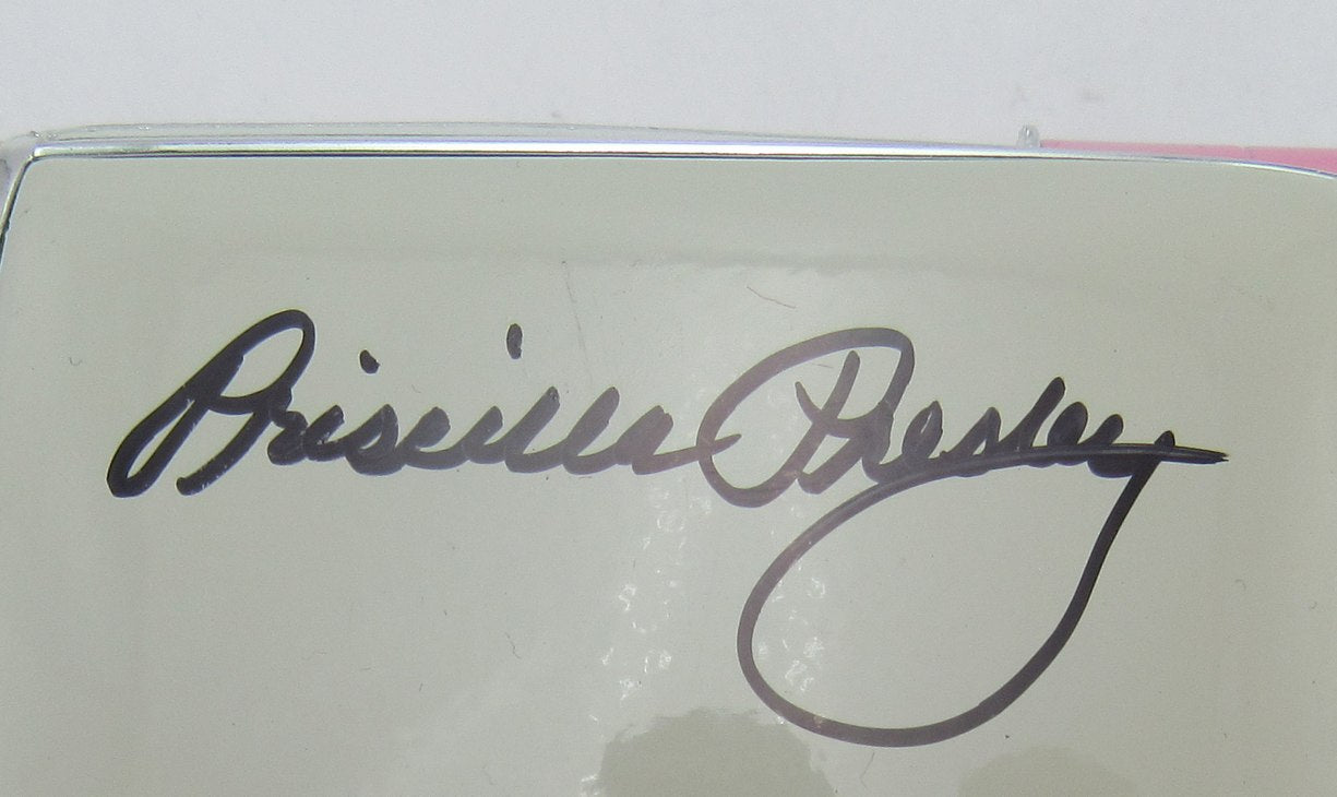 Pricilla Presley Signed 1:18 Scale 1955 Pink Cadillac Diecast Car JSA 204896
