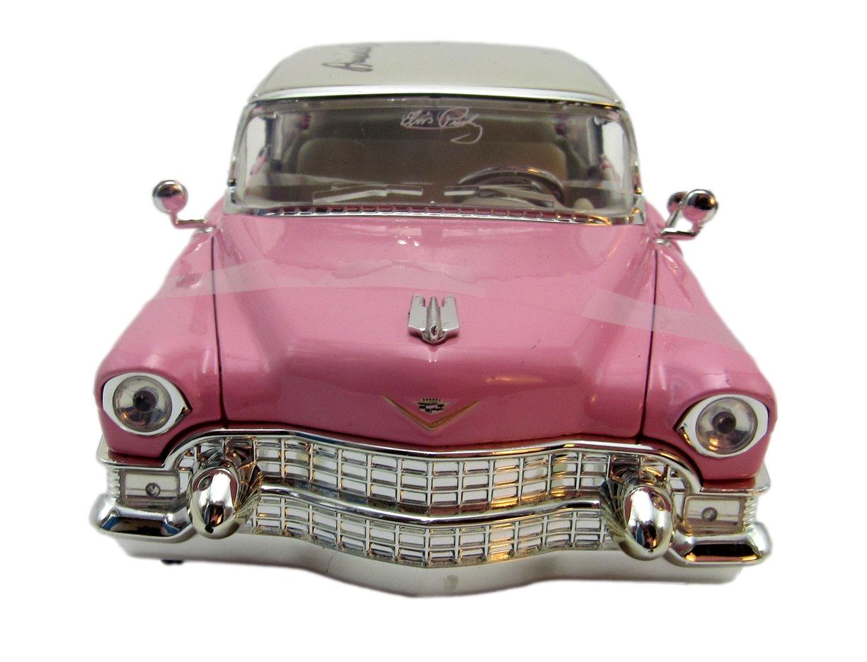 Pricilla Presley Signed 1:18 Scale 1955 Pink Cadillac Diecast Car JSA 204896