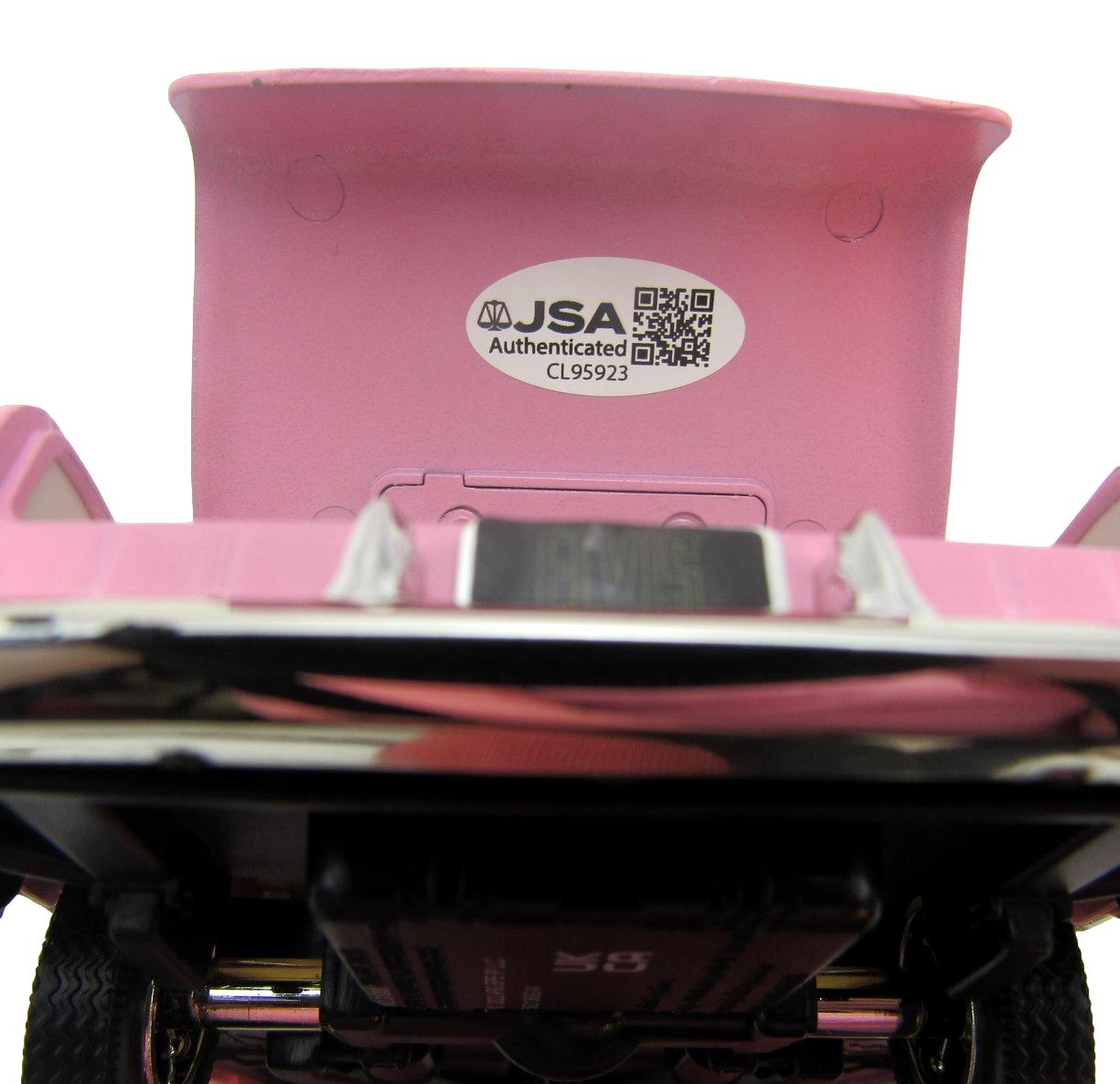 Pricilla Presley Signed 1:18 Scale 1955 Pink Cadillac Diecast Car JSA 204896