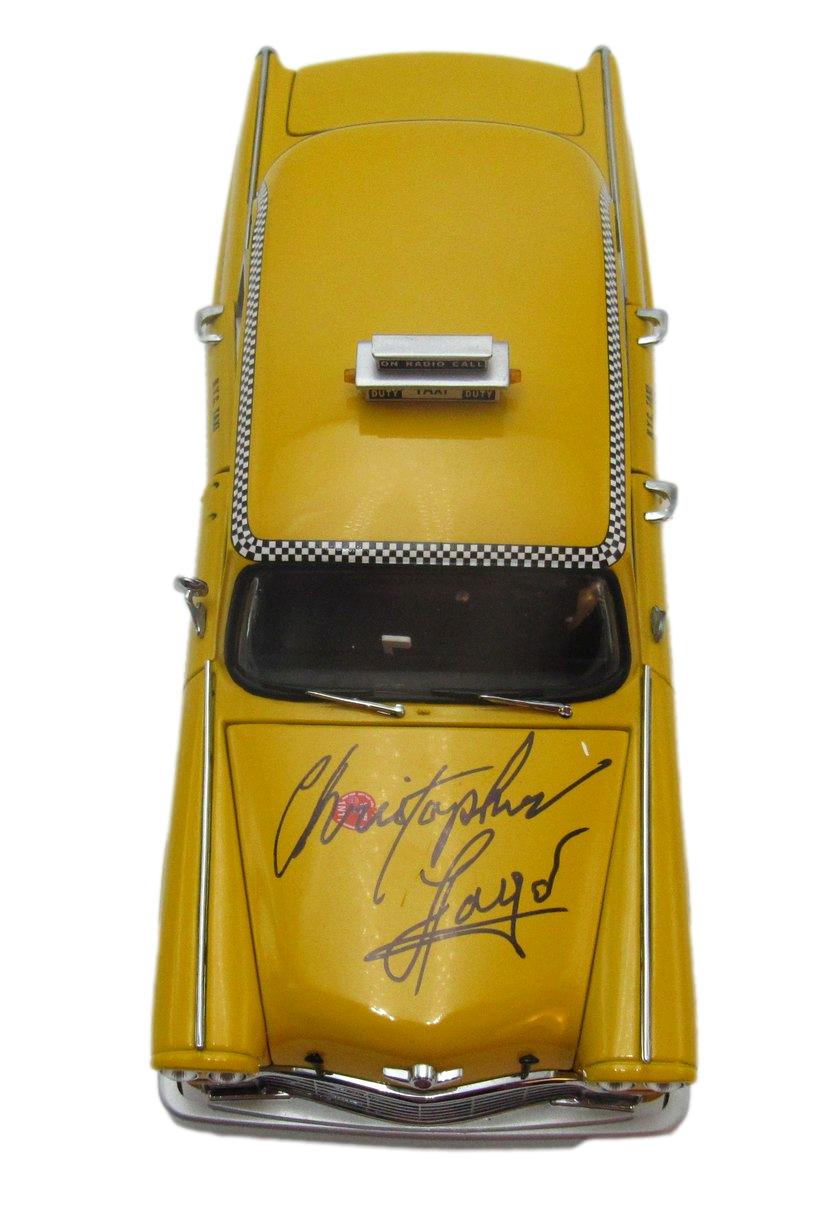 Christopher Lloyd Signed 1:18 Scale Vintage Yellow Taxi Cab Diecast JSA 204897