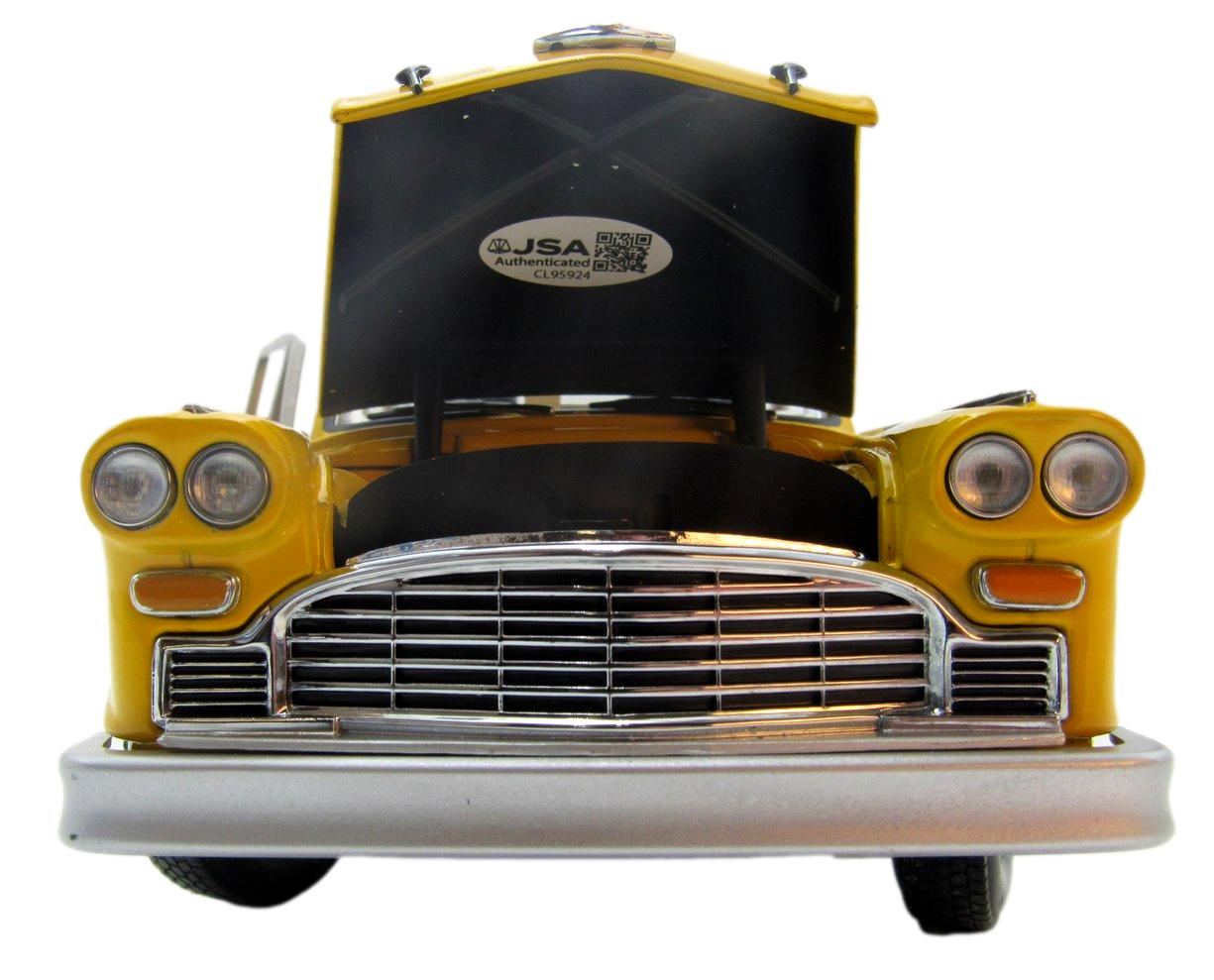 Christopher Lloyd Signed 1:18 Scale Vintage Yellow Taxi Cab Diecast JSA 204897