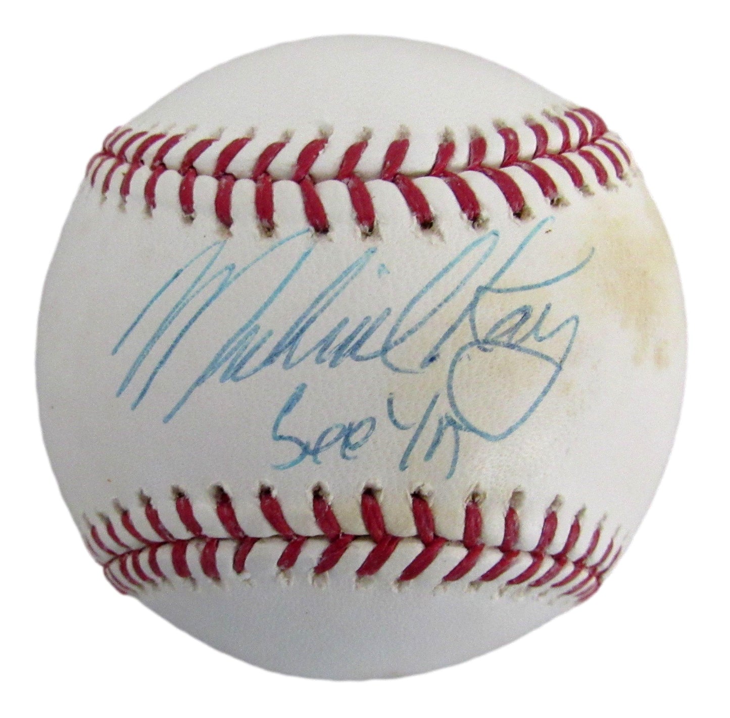 Michael Kay Yankees Announcer Signed/Inscribed OML Baseball Steiner 207762