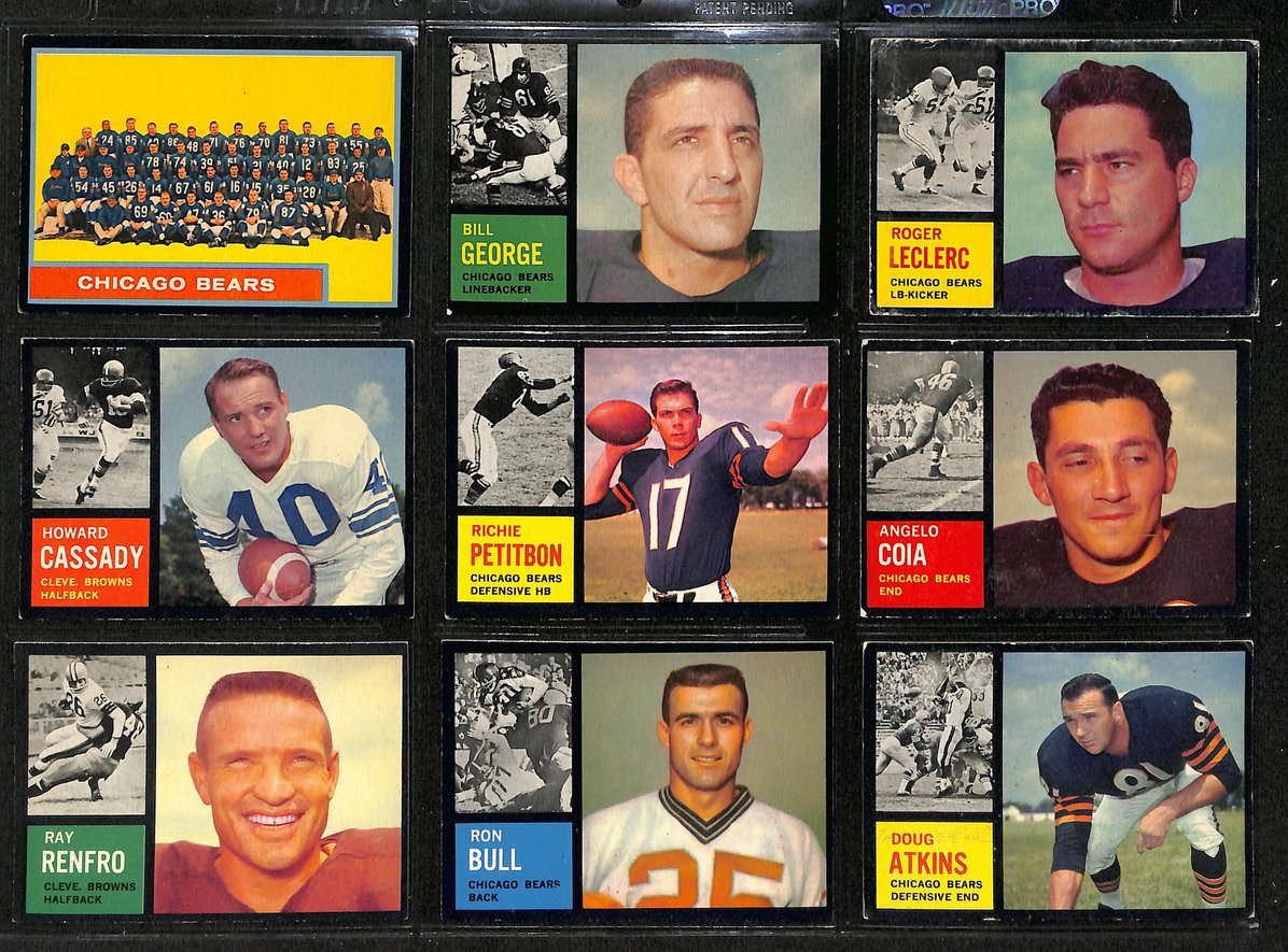 1962 Topps Football Card Complete Set (1-176) Brown Unitas Ditka Taylor 207532