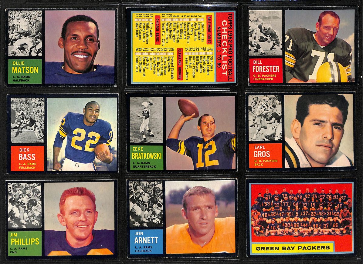 1962 Topps Football Card Complete Set (1-176) Brown Unitas Ditka Taylor 207532