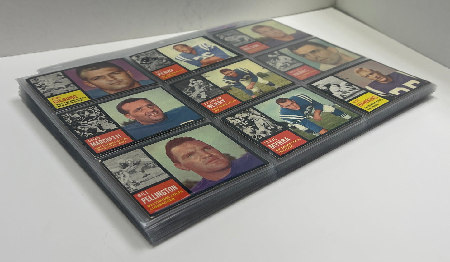1962 Topps Football Card Complete Set (1-176) Brown Unitas Ditka Taylor 207532