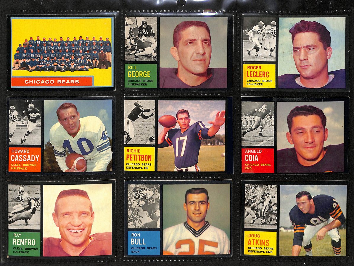 1962 Topps Football Card Complete Set (1-176) Brown Taylor Ditka Unitas 207529