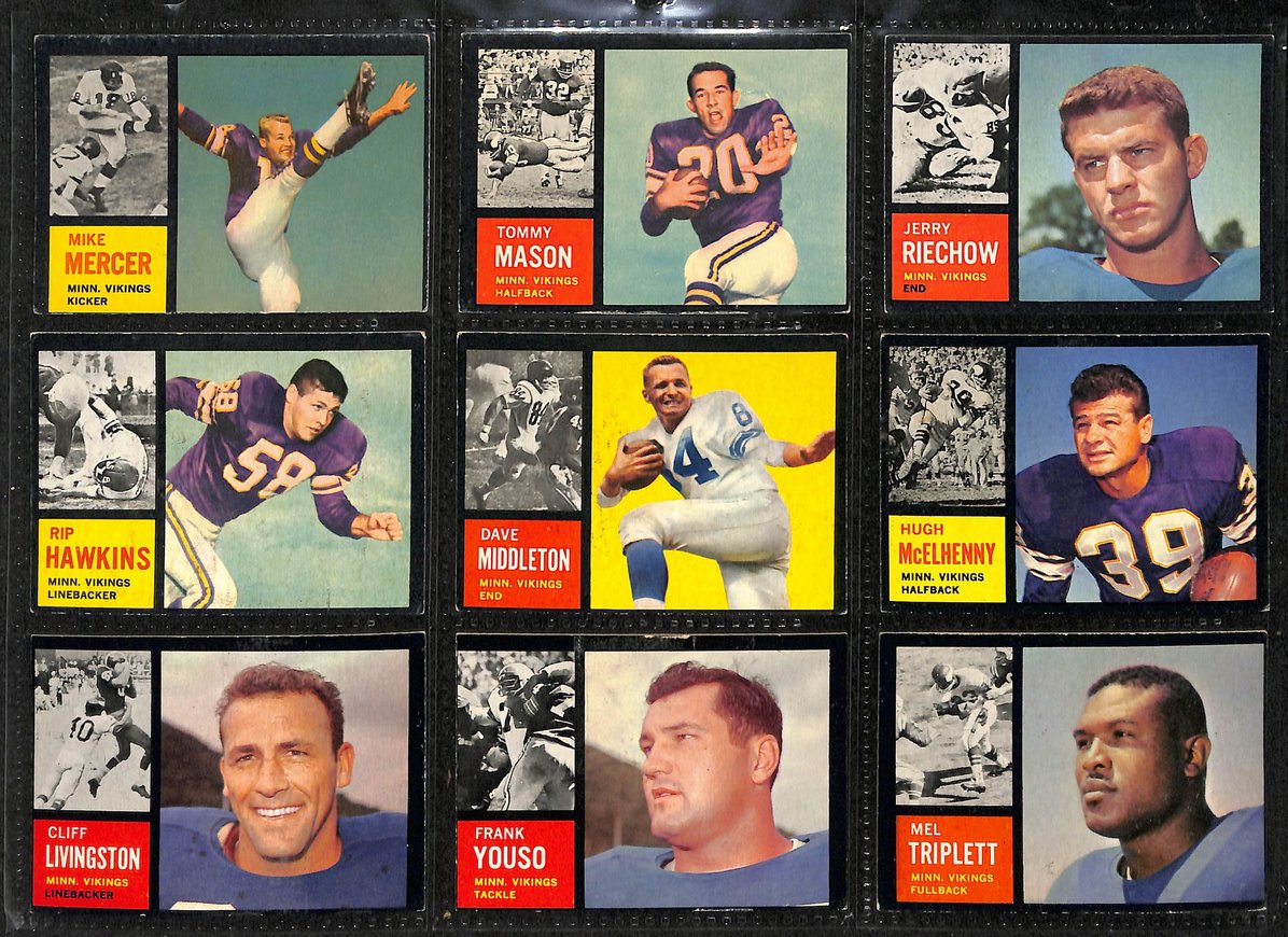 1962 Topps Football Card Complete Set (1-176) Brown Taylor Ditka Unitas 207529