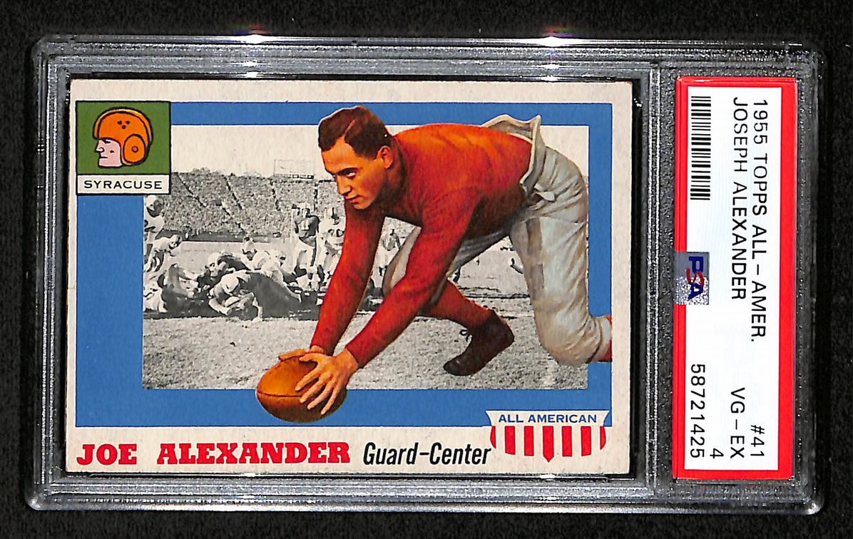 Joe Alexander 1955 Topps All-American Card # 41 Syracuse PSA 4 BA207578