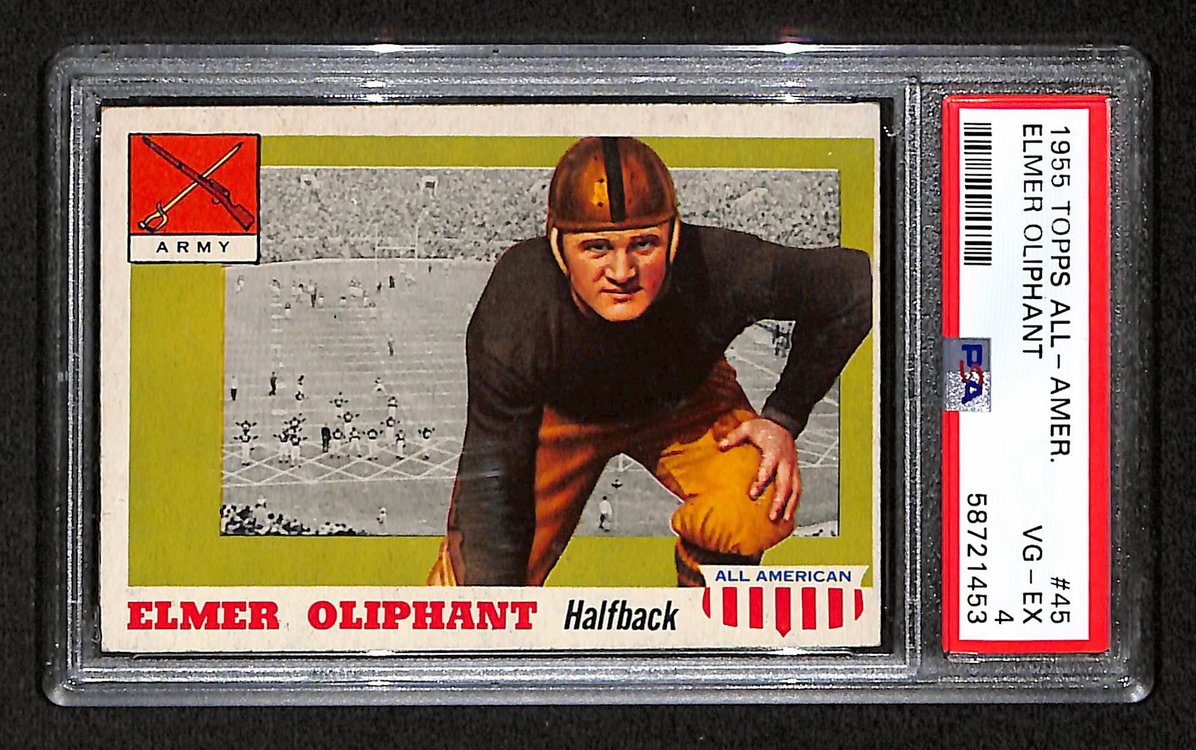 Elmer Oliphant 1955 Topps All-American Card # 45 Army PSA 4 BA207581