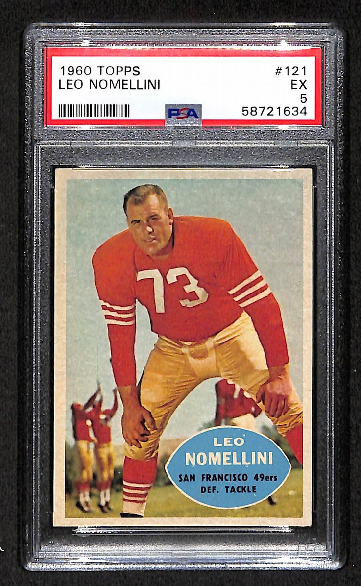 Leo Nomellini 1960 Topps Card # 121 San Francisco 49ers PSA 5 BA207590