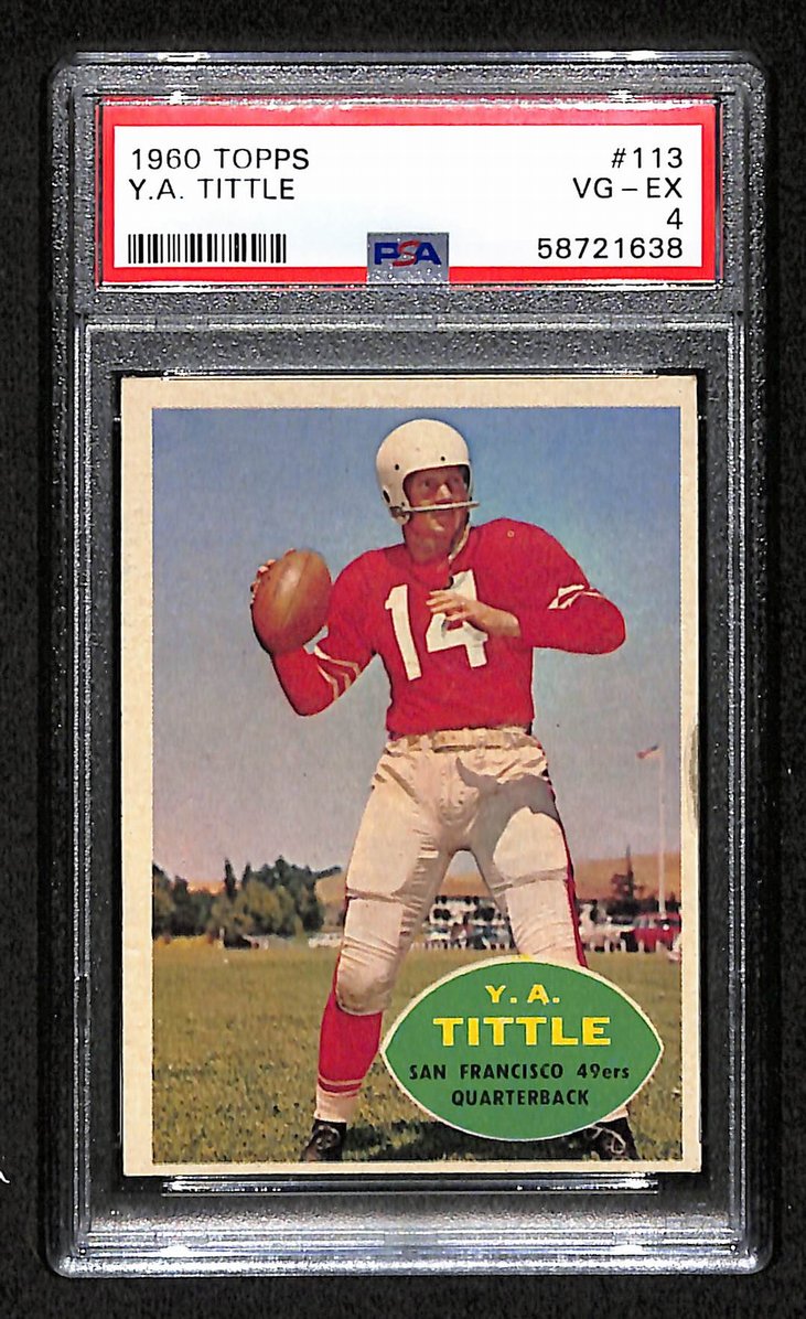 Y.A. Tittle 1960 Topps Card # 113 San Francisco 49ers PSA 4 BA207591