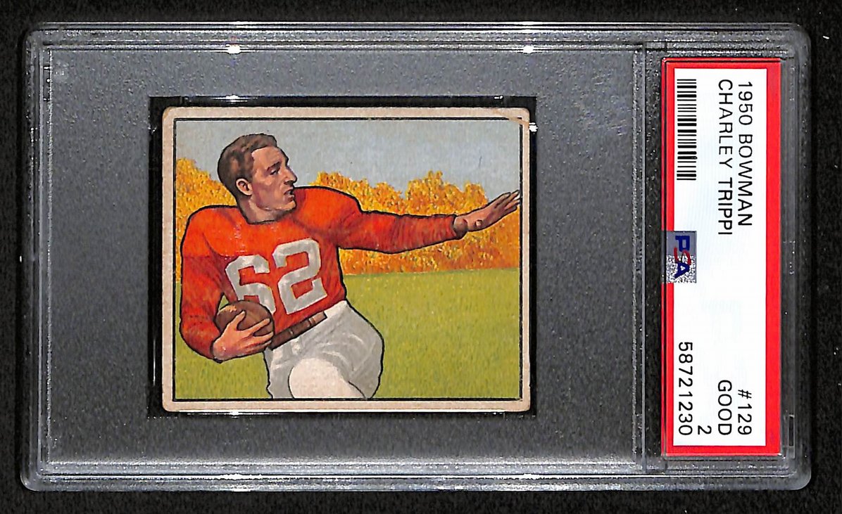 Charley Trippi 1950 Bowman Card # 129 Chicago Cardinals PSA 2 BA207594