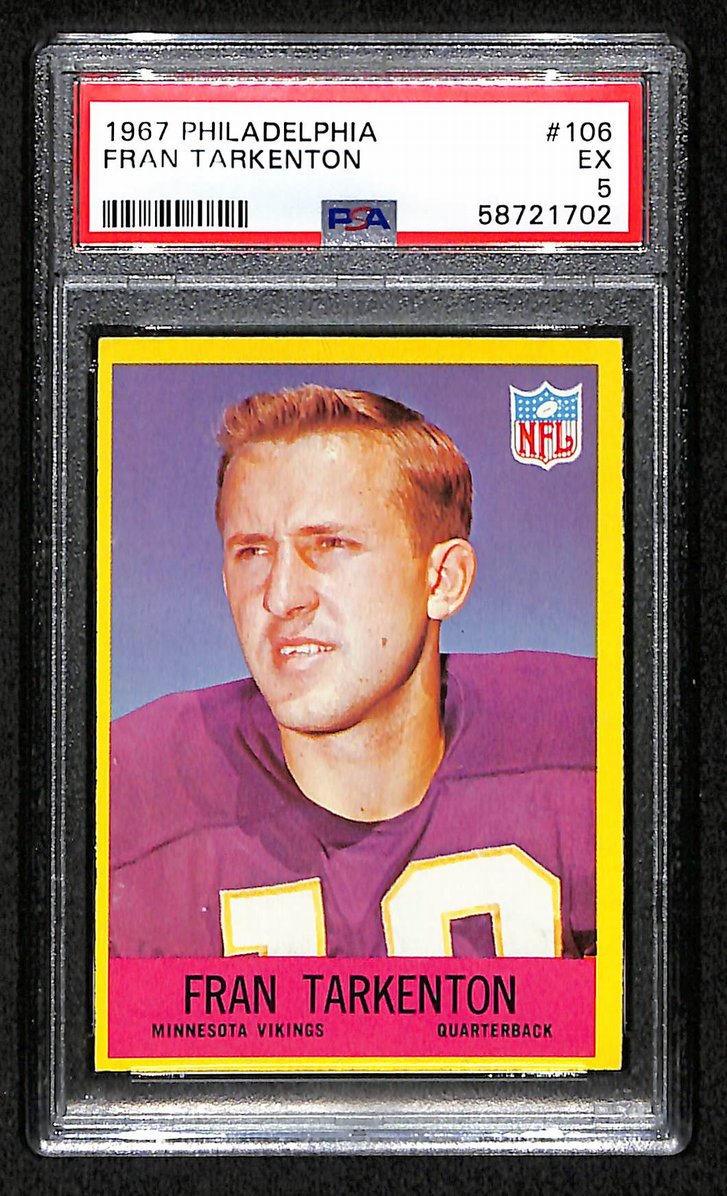Fran Tarkenton 1967 Philadelphia Card # 106 Minnesota Vikings PSA 5 BA207596