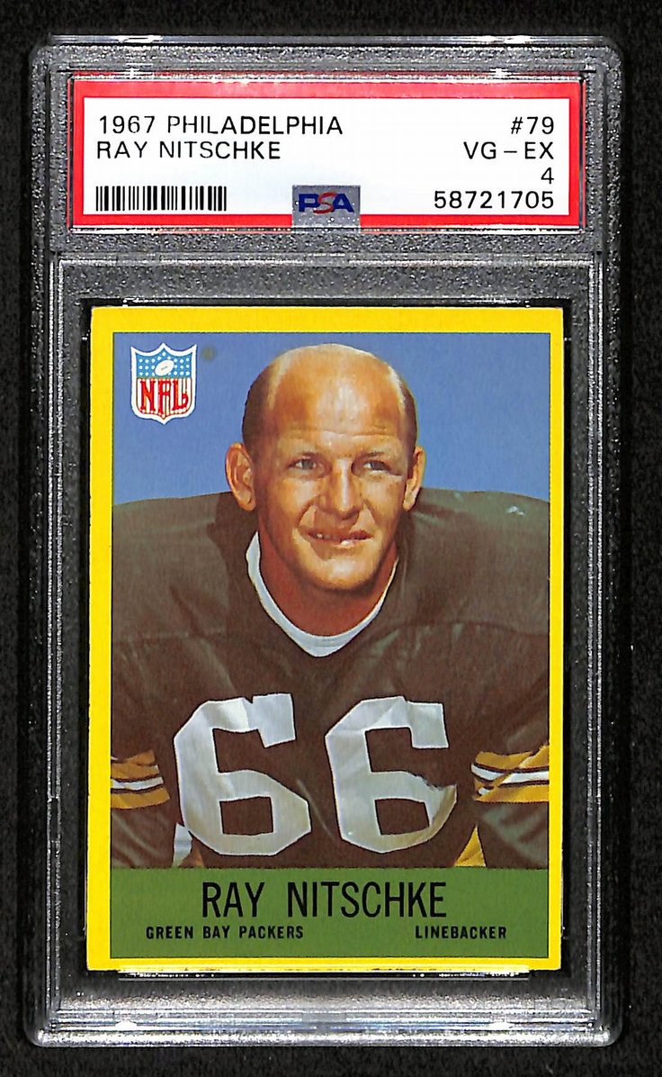 Ray Nitschke 1967 Philadelphia Card # 79 Green Bay Packers PSA 4 BA207597