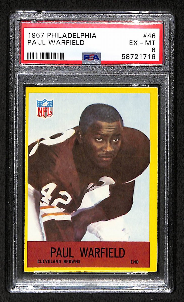 Paul Warfield 1967 Philadelphia Card # 46 Cleveland Browns PSA 6 BA207600