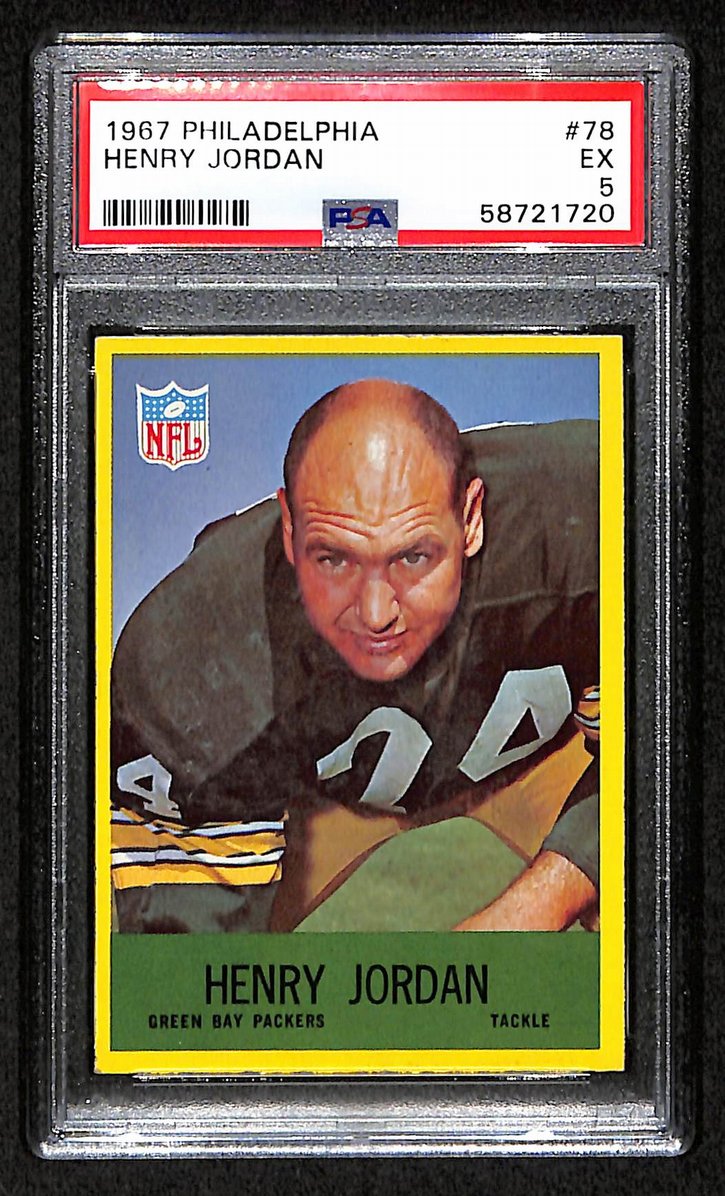 Henry Jordan 1967 Philadelphia Card # 78 Green Bay Packers PSA 5 BA207601