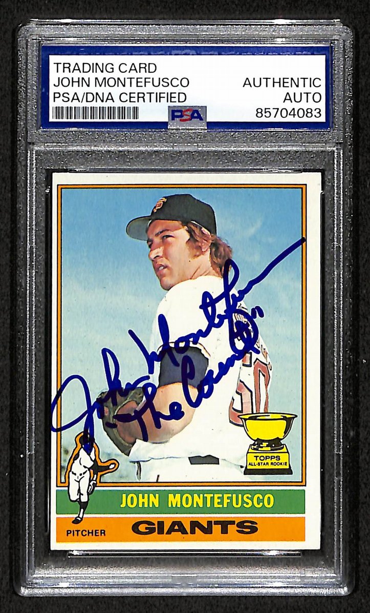 John Montefusco 1976 Topps Autographed/Signed Card # 30 Giants PSA/DNA  BA207515