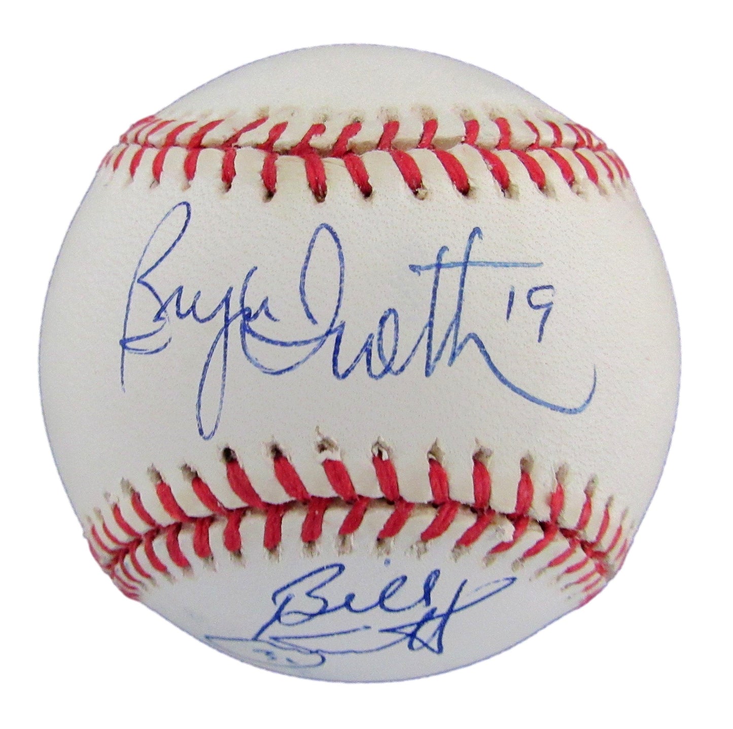 Bryan Trottier/Billy Smith Signed/Auto 1996 WS Baseball NY Islanders JSA 207764