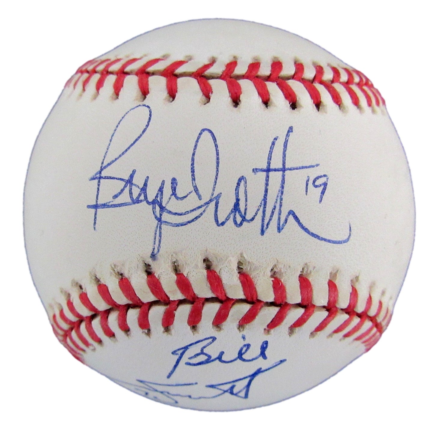 Bryan Trottier/Billy Smith Signed/Auto 1996 WS Baseball NY Islanders JSA 207765