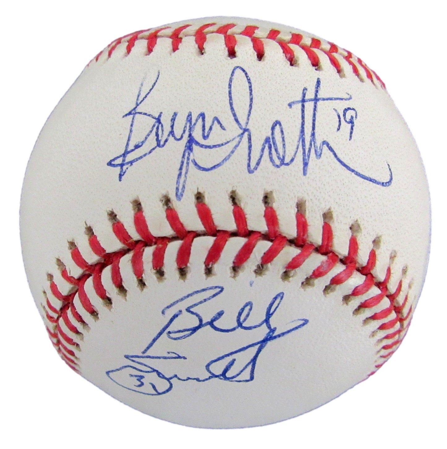 Bryan Trottier/Billy Smith Signed/Auto 1996 WS Baseball NY Islanders JSA 207766