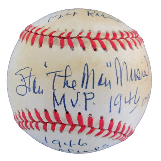 Stan Musial HOF Signed/Inscr Stats ONL Baseball St. Louis Cardinals JSA 207769