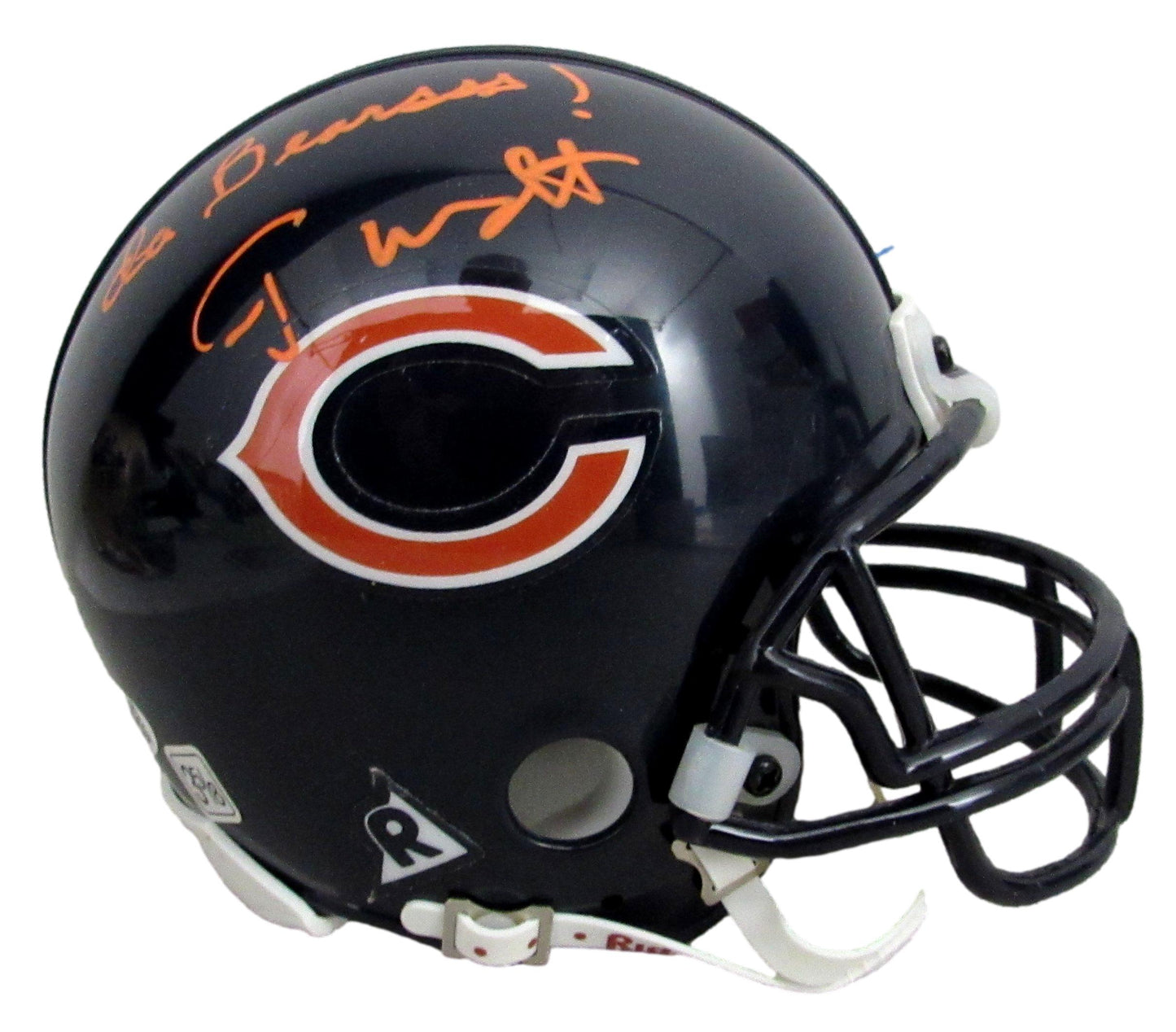 George Wendt Signed/Inscr Mini Football Helmet Bears "Cheers" JSA 208019