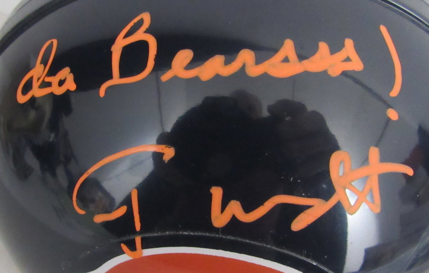 George Wendt Signed/Inscr Mini Football Helmet Bears "Cheers" JSA 208019