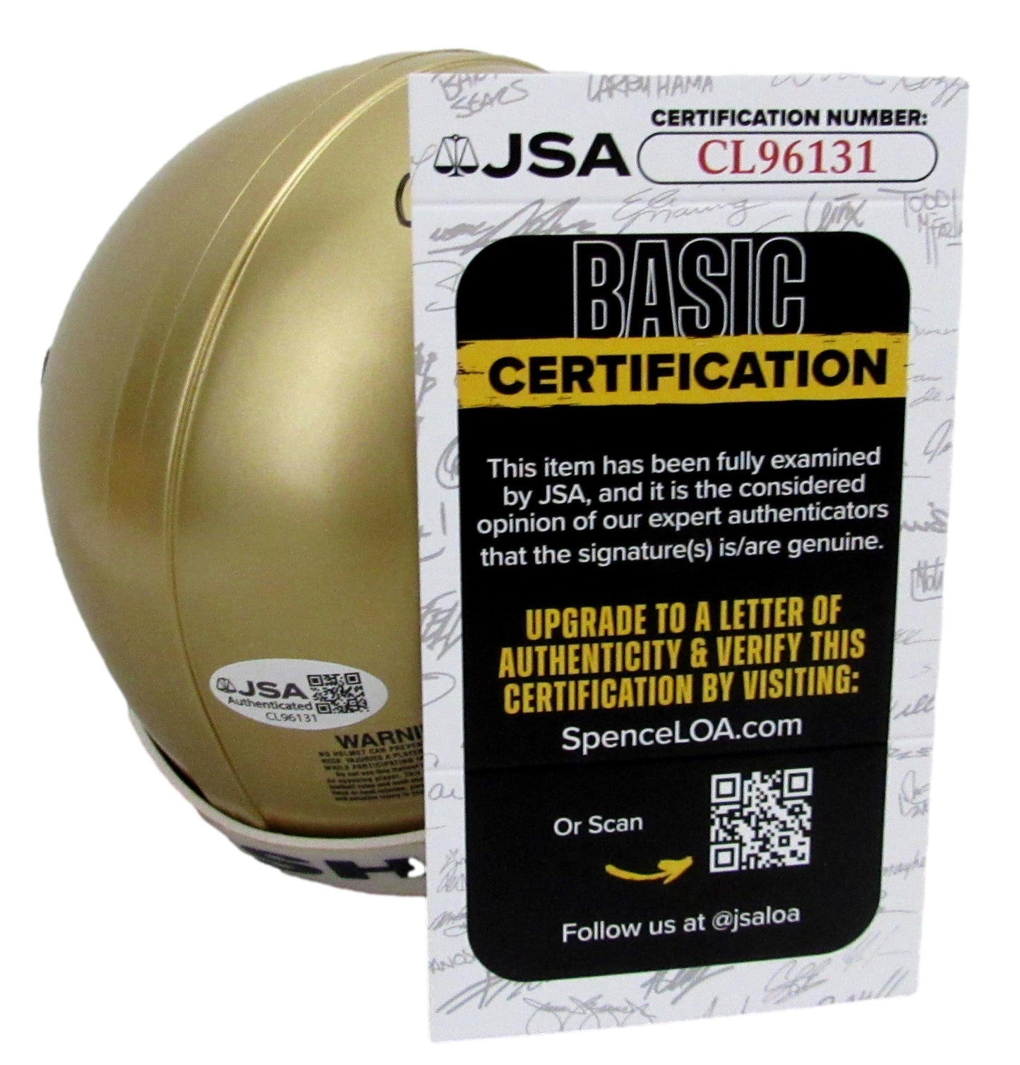 Sean Astin/Chelcie Ross Signed/Inscr Mini Helmet Notre Dame "Rudy" JSA 208020
