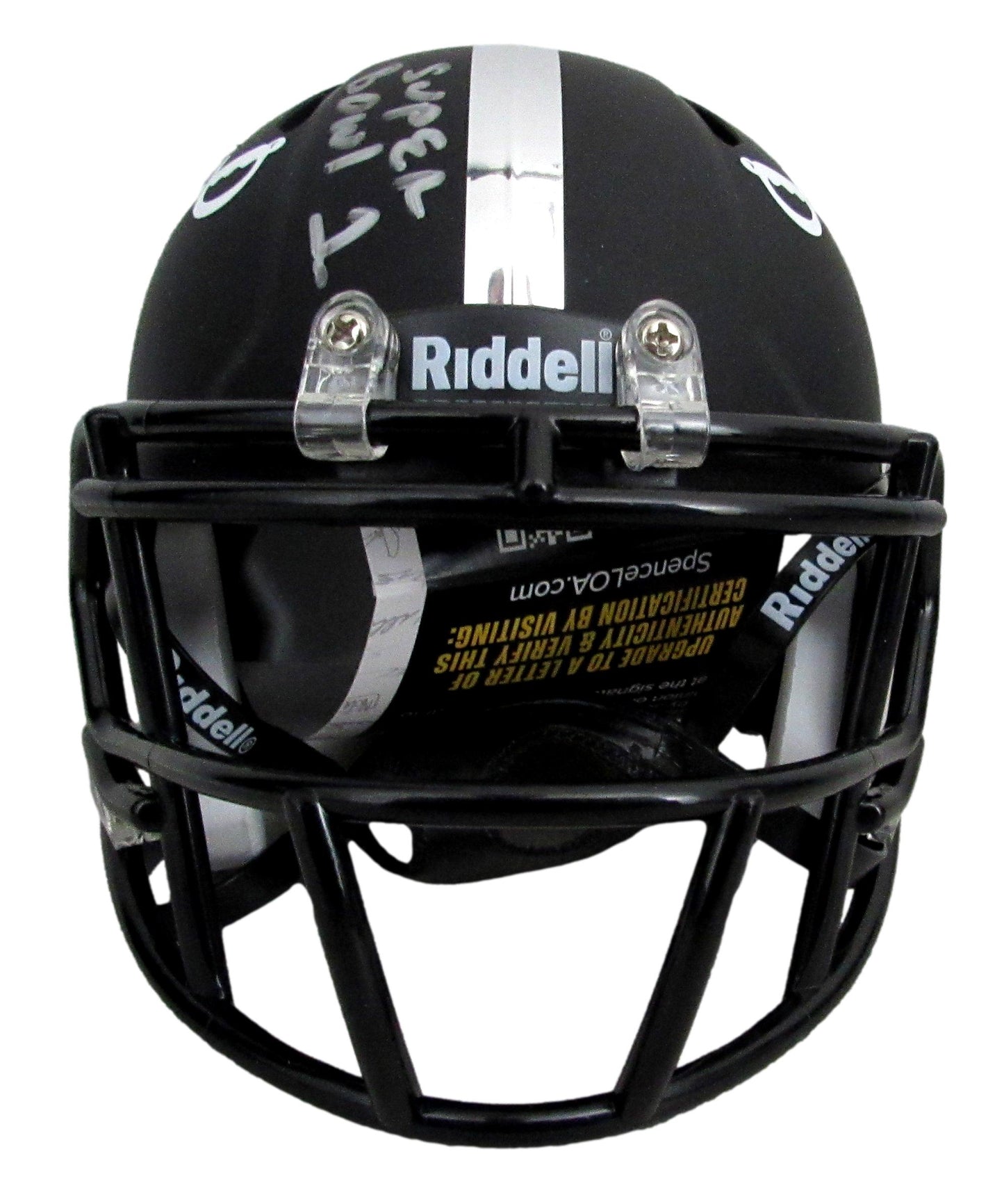Fred The Hammer Williamson Signed/Inscr Mini Football Helmet Raiders JSA 208022