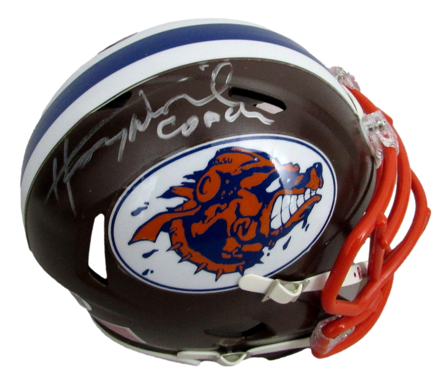 Henry Winkler/Rob Schneider Signed/Inscr Mini Helmet "The Waterboy" JSA 208024