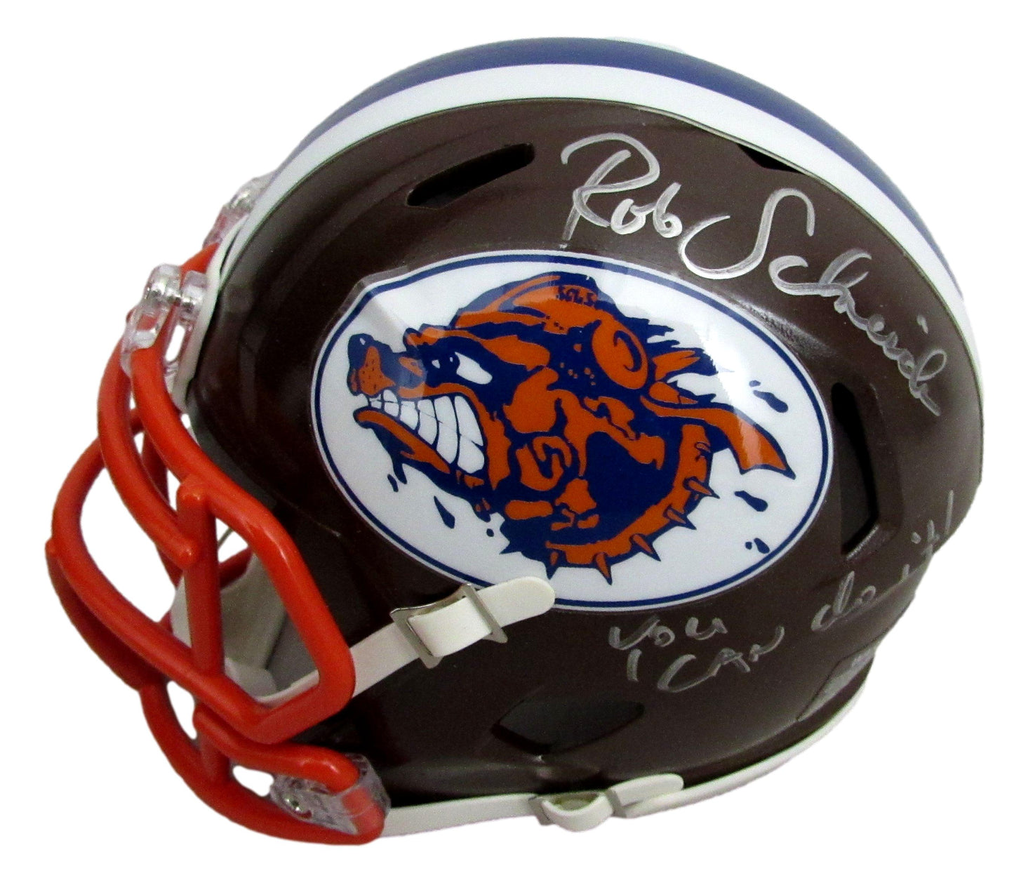 Henry Winkler/Rob Schneider Signed/Inscr Mini Helmet "The Waterboy" JSA 208024