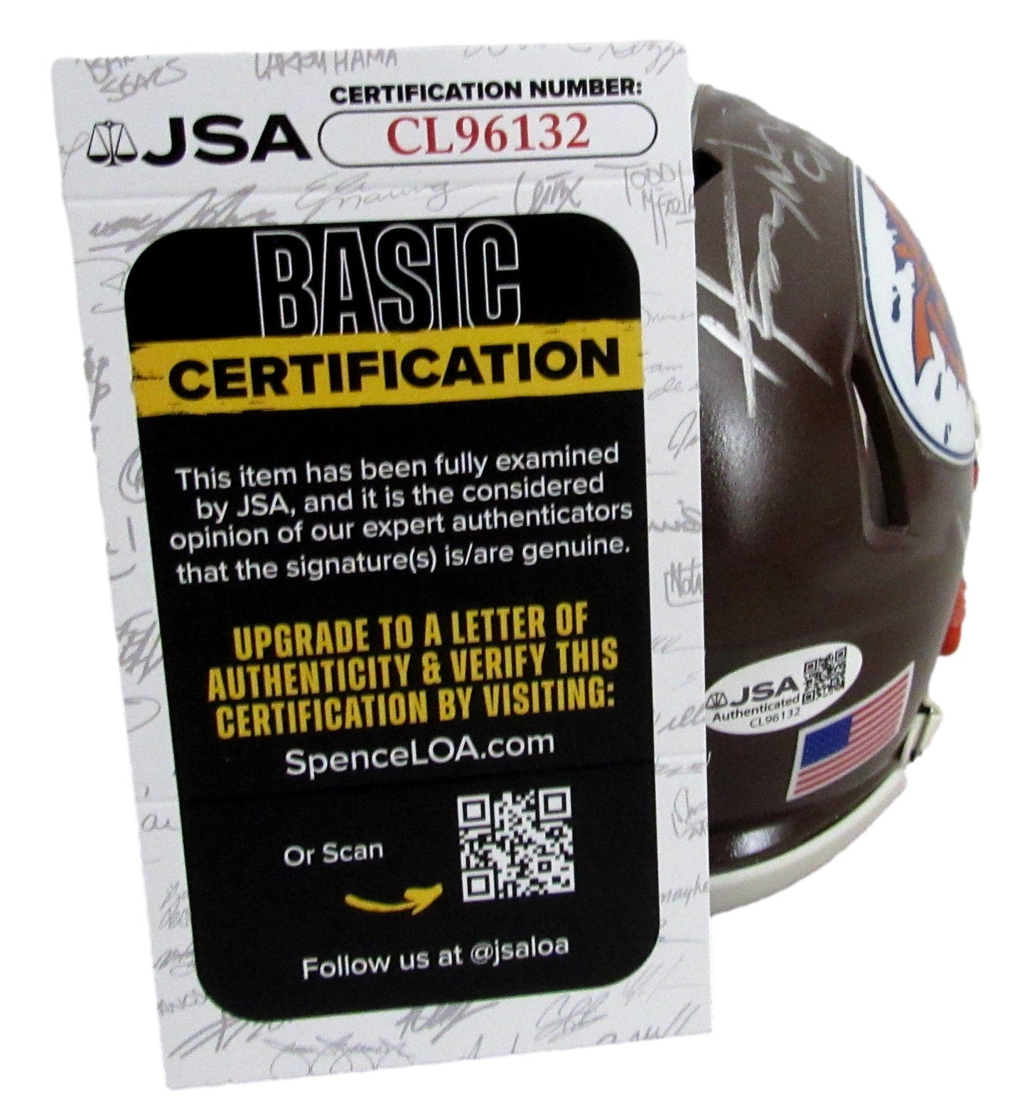 Henry Winkler/Rob Schneider Signed/Inscr Mini Helmet "The Waterboy" JSA 208024