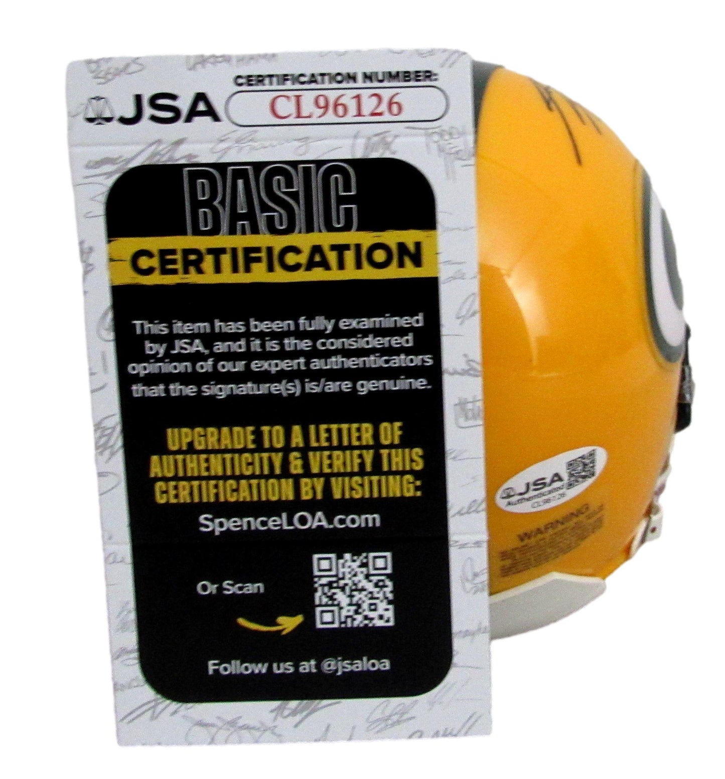 Jordy Nelson Signed/Auto Mini Football Helmet Green Bay Packers JSA 208030