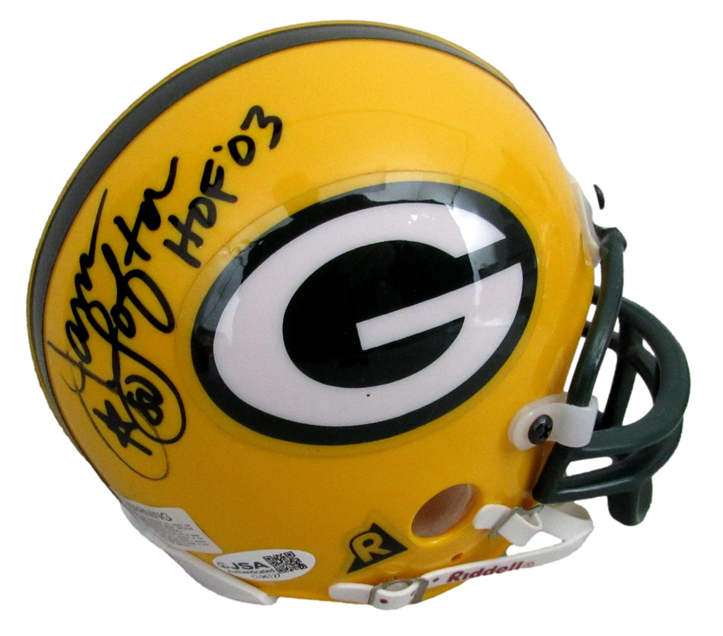 James Lofton HOF Signed/Inscr Mini Football Helmet Green Bay Packers JSA 208031