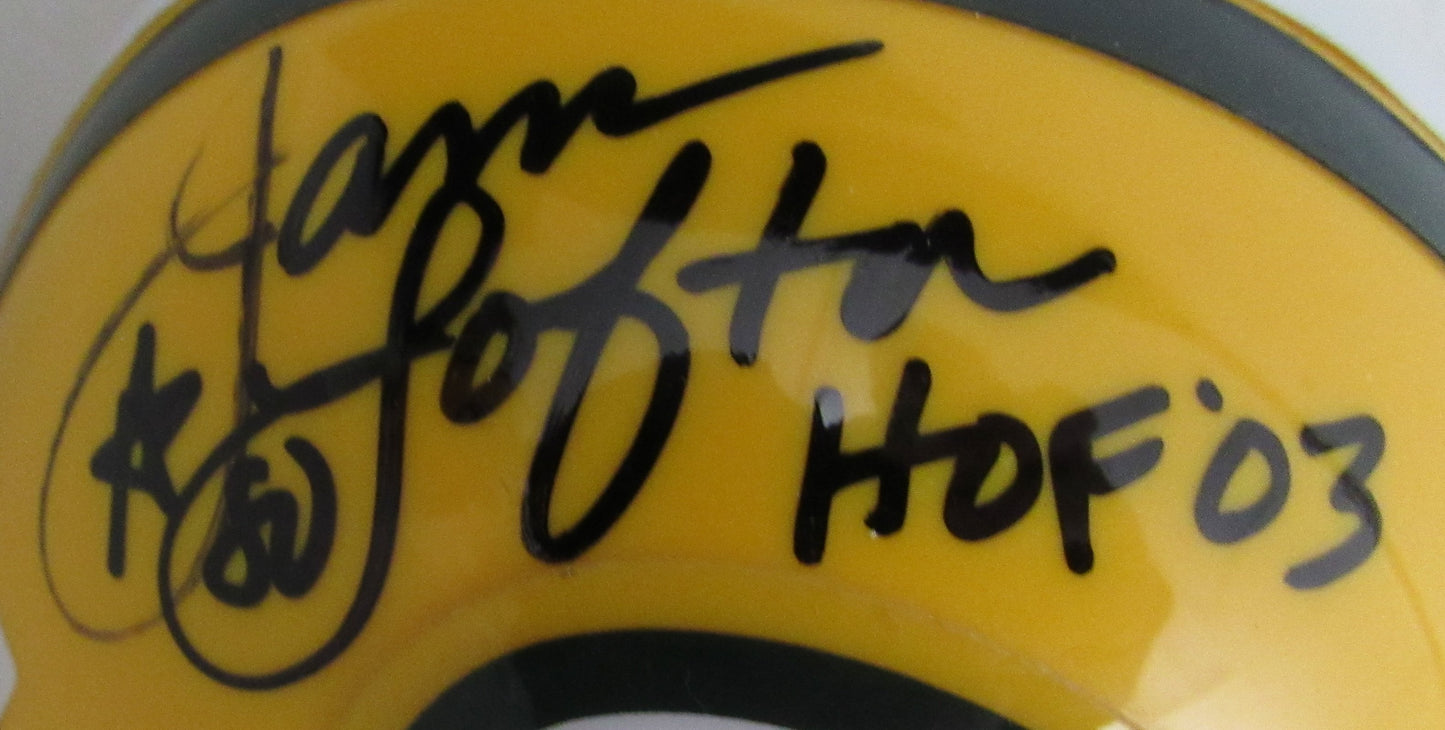 James Lofton HOF Signed/Inscr Mini Football Helmet Green Bay Packers JSA 208031