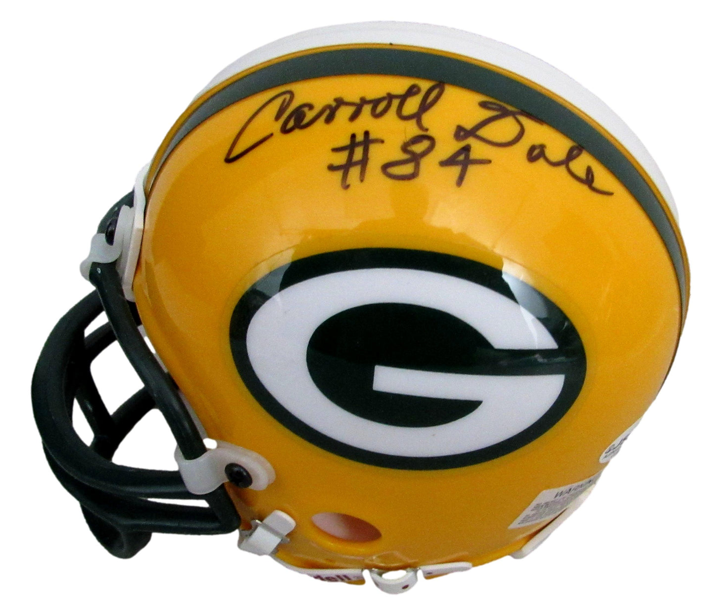 Carroll Dale Signed/Auto Mini Football Helmet Green Bay Packers JSA 208032