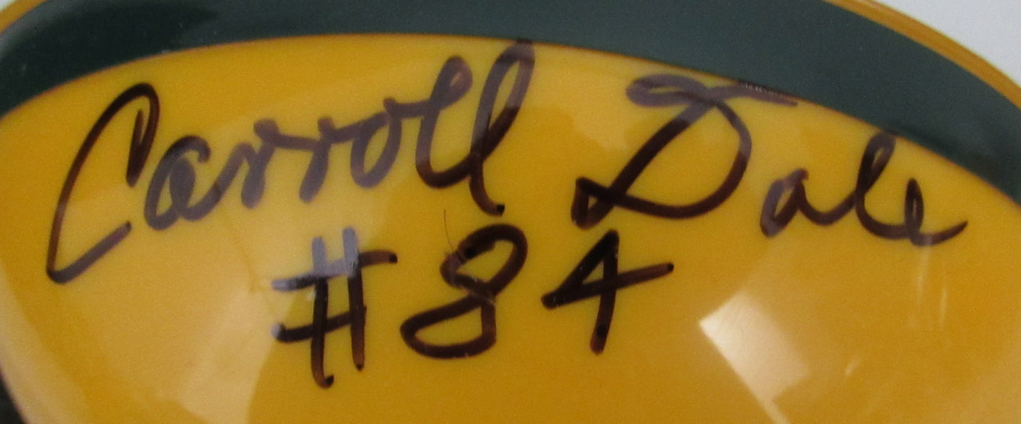 Carroll Dale Signed/Auto Mini Football Helmet Green Bay Packers JSA 208032