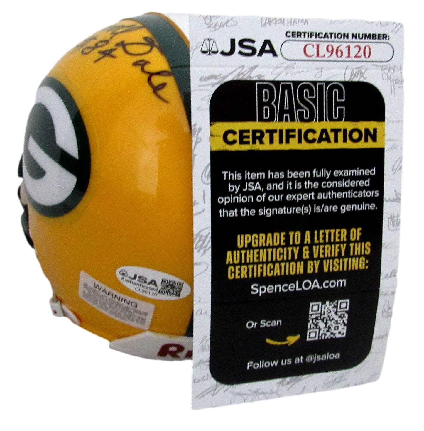 Carroll Dale Signed/Auto Mini Football Helmet Green Bay Packers JSA 208032