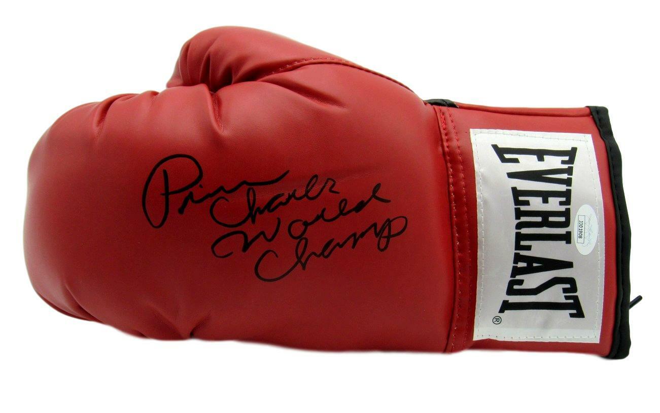 Prince Charles Boxing Signed/Inscr Everlast Red Left Boxing Glove JSA 154758