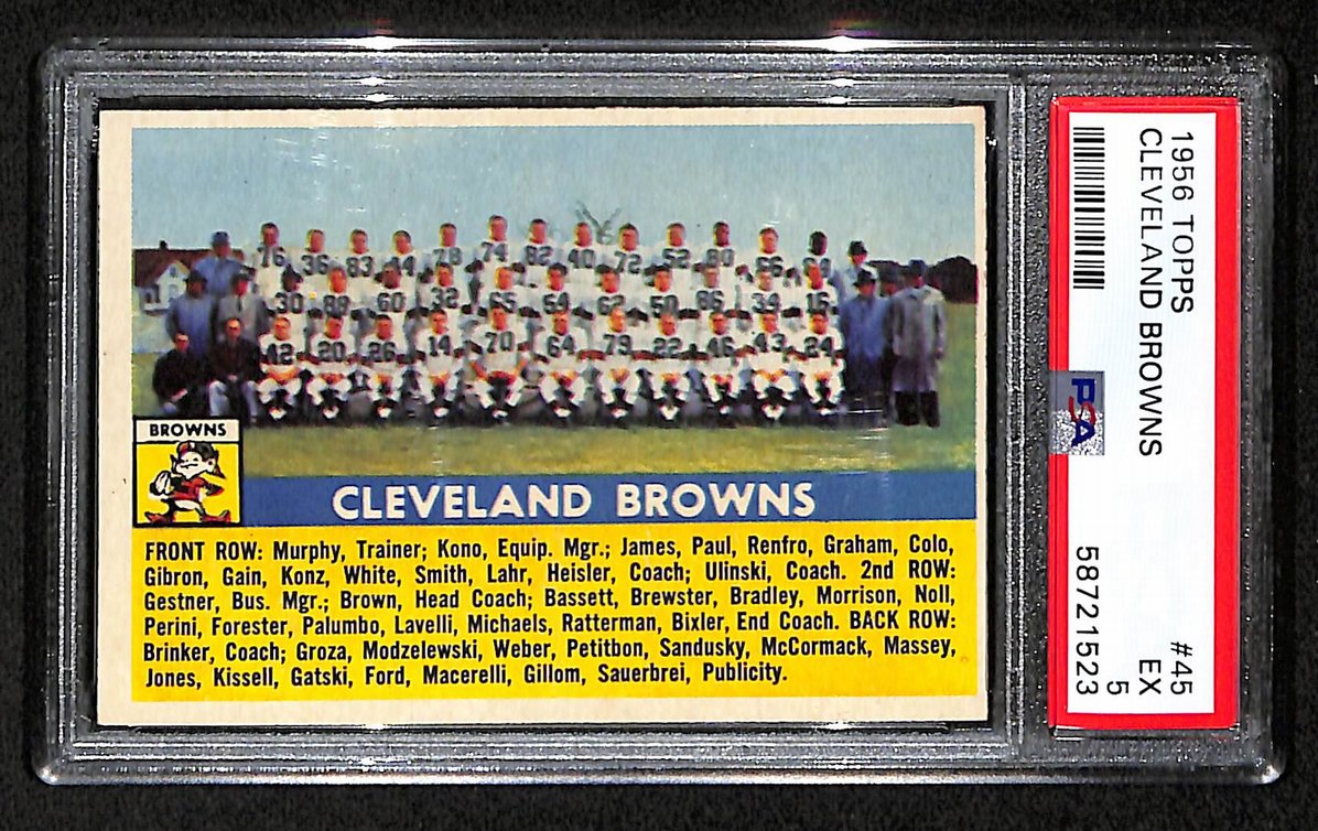 Cleveland Browns 1956 Topps Card # 45  PSA 5 BA205014