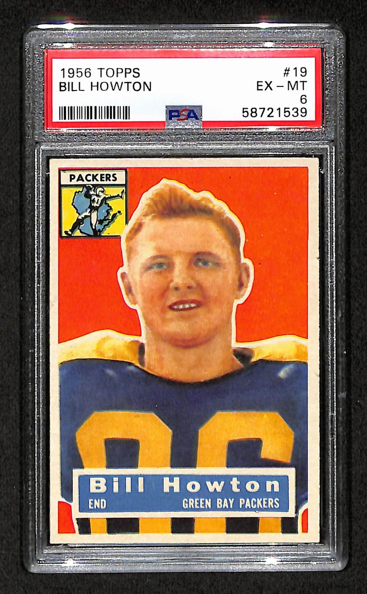 Bill Howton 1956 Topps Card # 19 Green Bay Packers PSA 6 BA205018