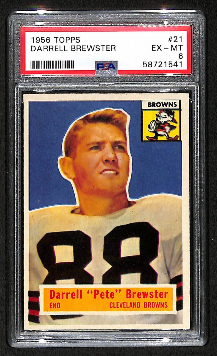 Darrell Brewster 1956 Topps Card # 21 Cleveland Browns PSA 6 BA205019
