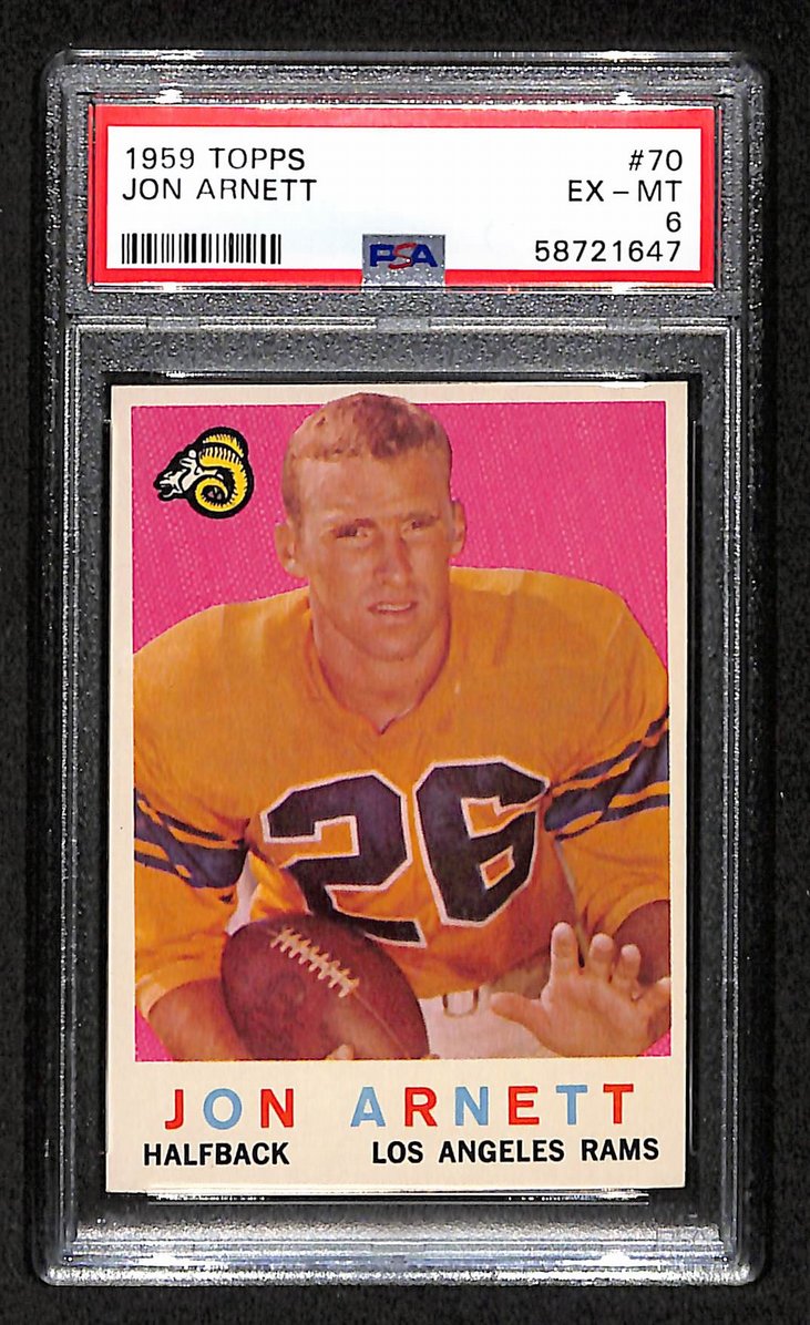 Jon Arnett 1959 Topps Card # 70 Los Angeles Rams PSA 6 BA205021