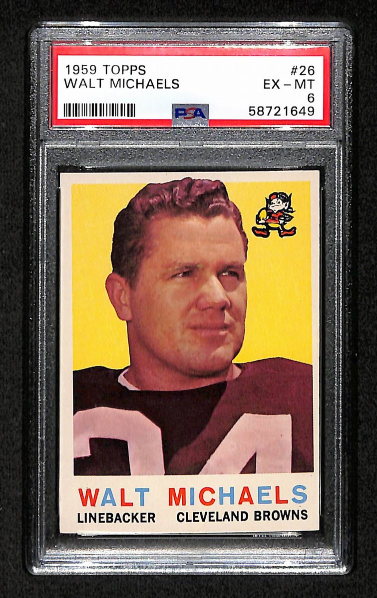 Walt Michaels 1959 Topps Card # 26 Cleveland Browns PSA 6 BA205022