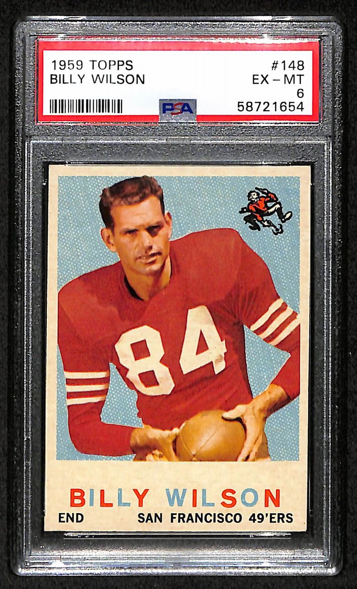 Billy Wilson 1959 Topps Card # 148 San Francisco 49ers PSA 6 BA205024