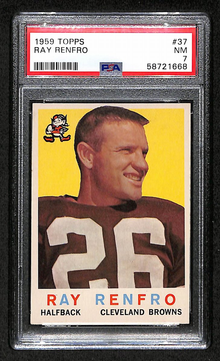 Ray Renfro 1959 Topps Card # 37 Cleveland Browns PSA 7 BA205030